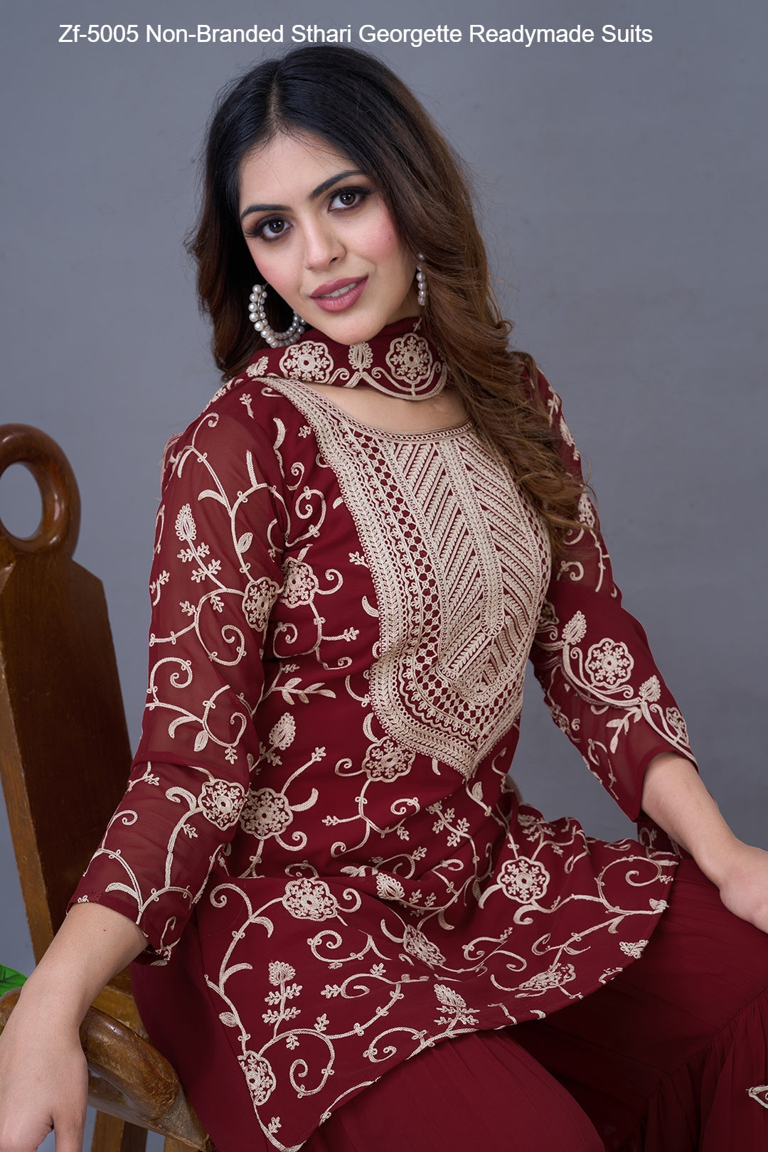 Zf-5005 Non-Branded Sthari Georgette Readymade Suits