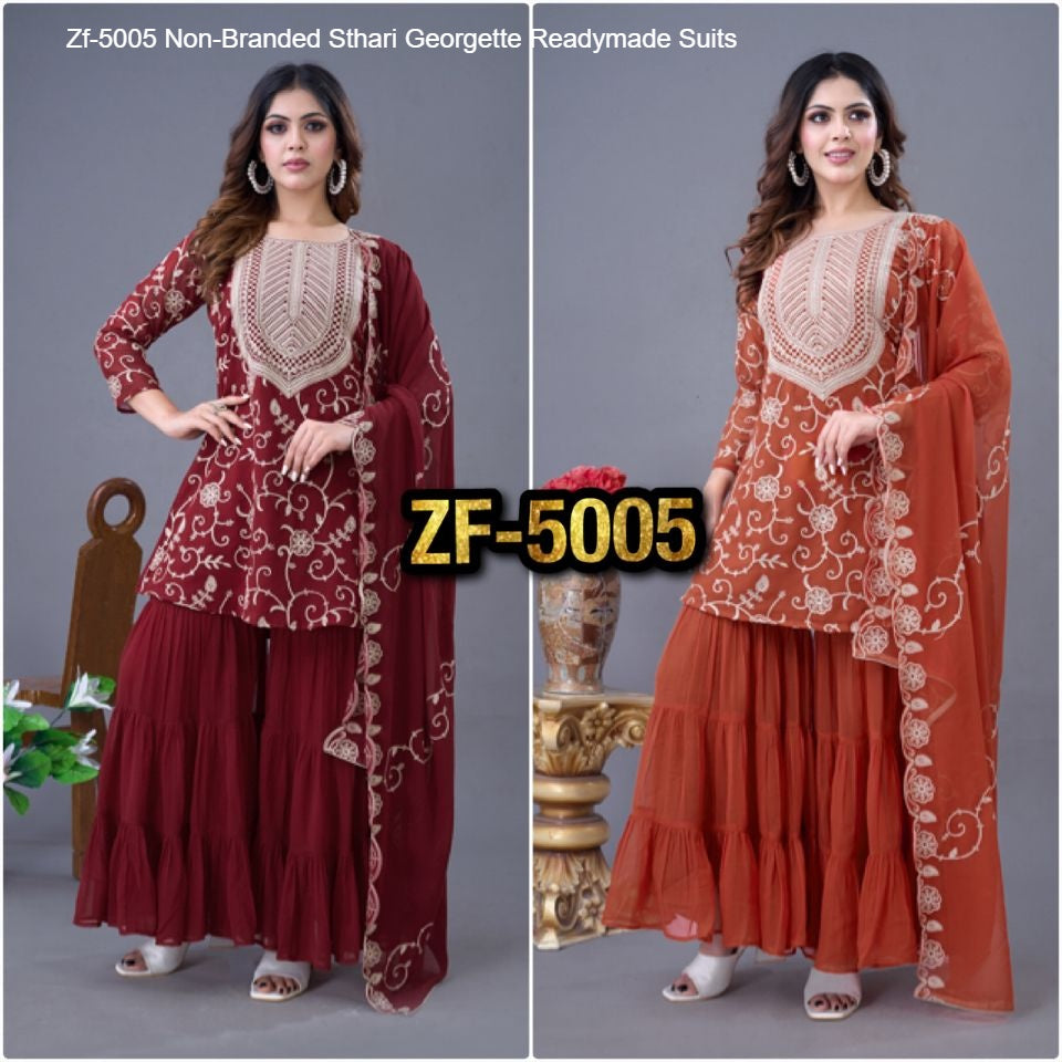 Zf-5005 Non-Branded Sthari Georgette Readymade Suits