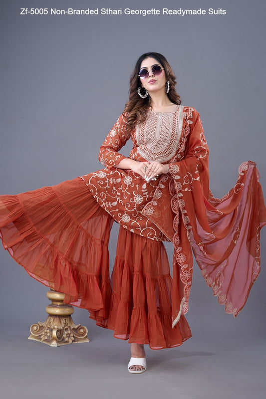 Zf-5005 Non-Branded Sthari Georgette Readymade Suits