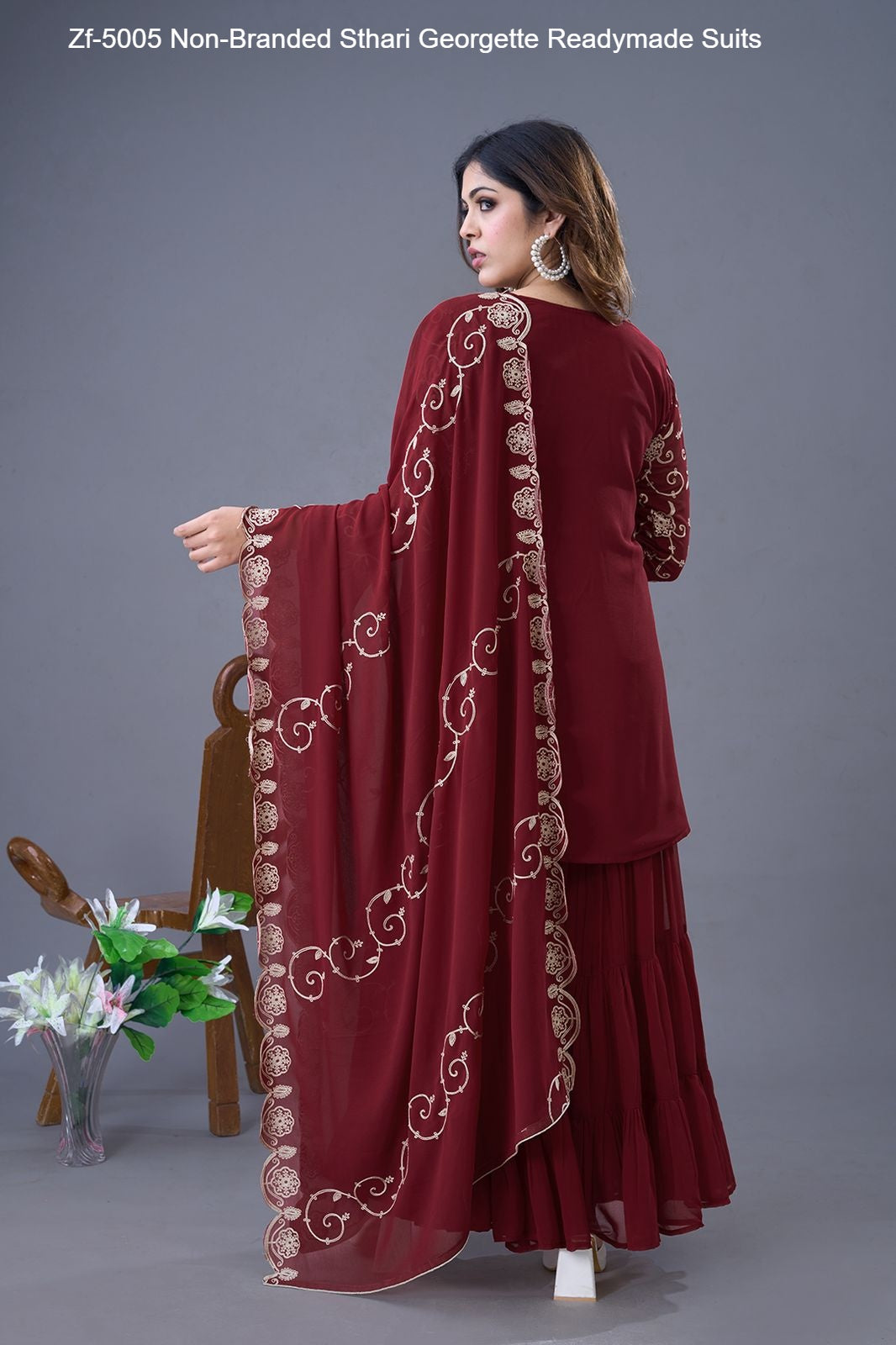 Zf-5005 Non-Branded Sthari Georgette Readymade Suits