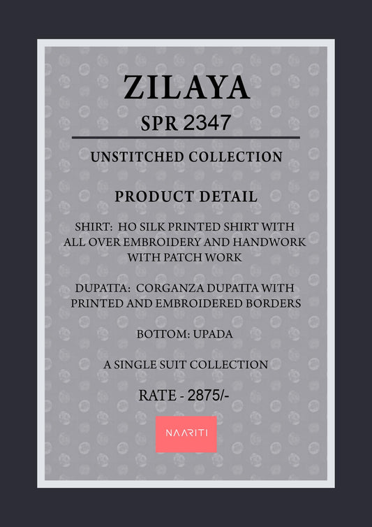 Zilaya 2347 Naariti Printed Unstitched Suits