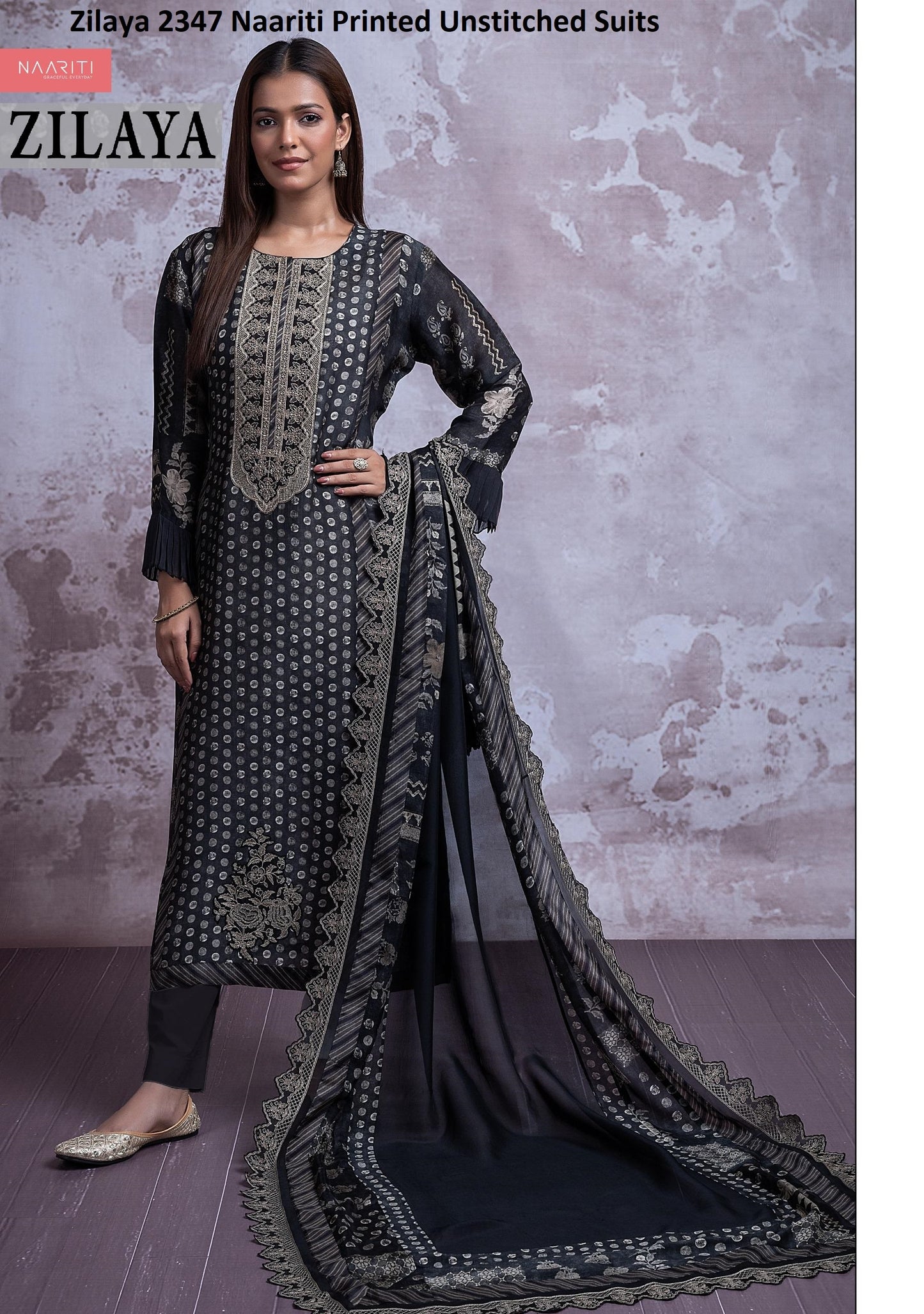 Zilaya 2347 Naariti Printed Unstitched Suits