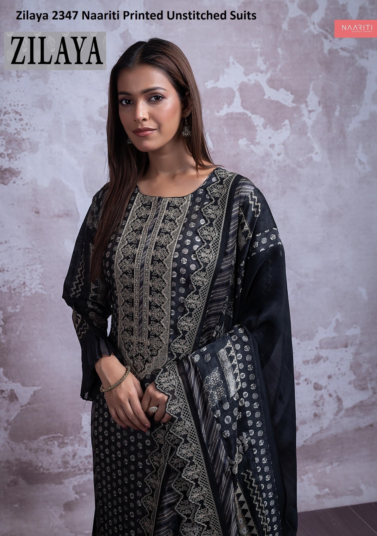 Zilaya 2347 Naariti Printed Unstitched Suits