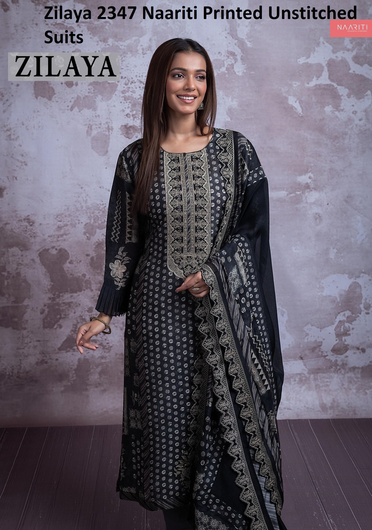Zilaya 2347 Naariti Printed Unstitched Suits