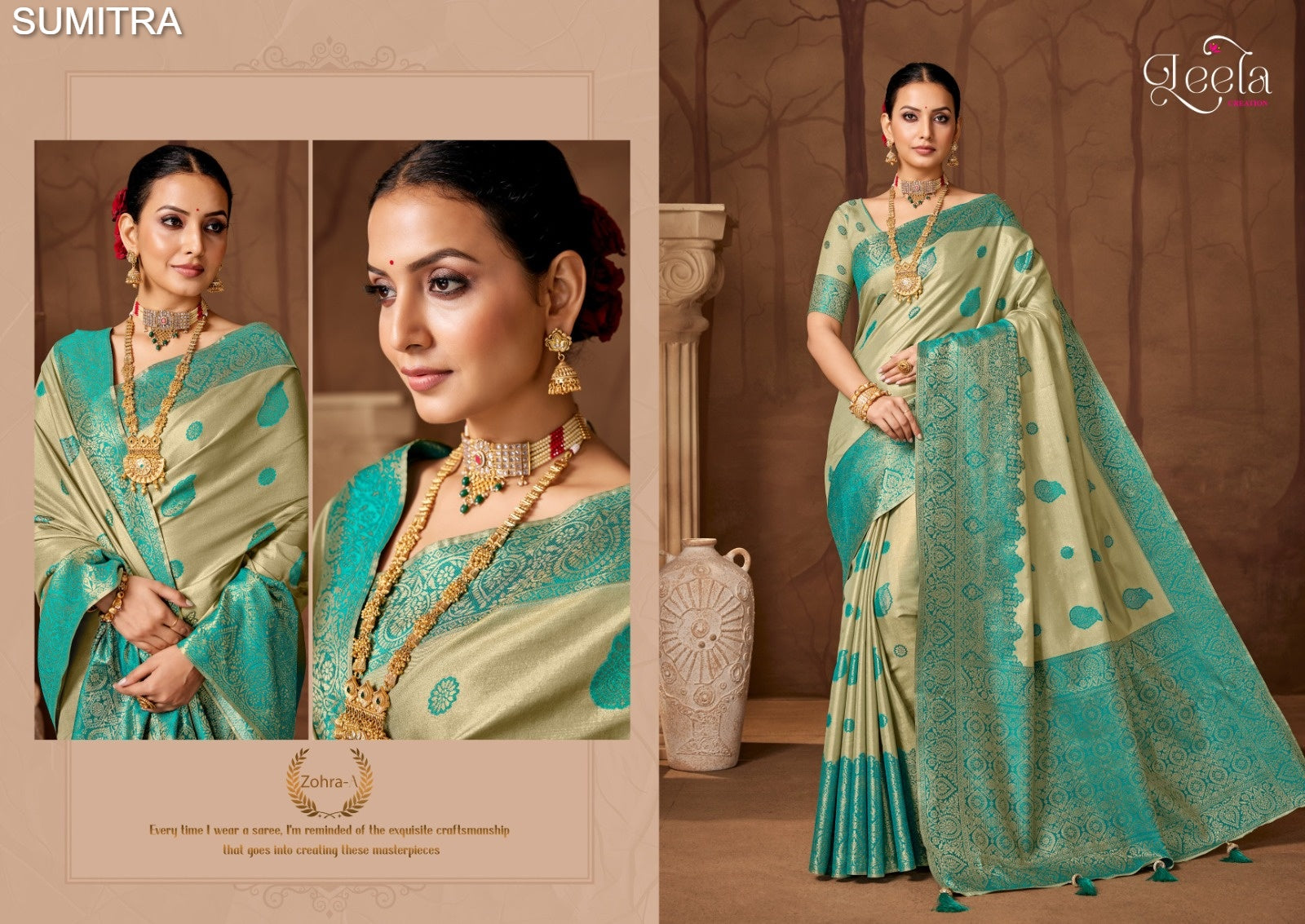 Zohra-A Leela Sumitra Dyed Sarees