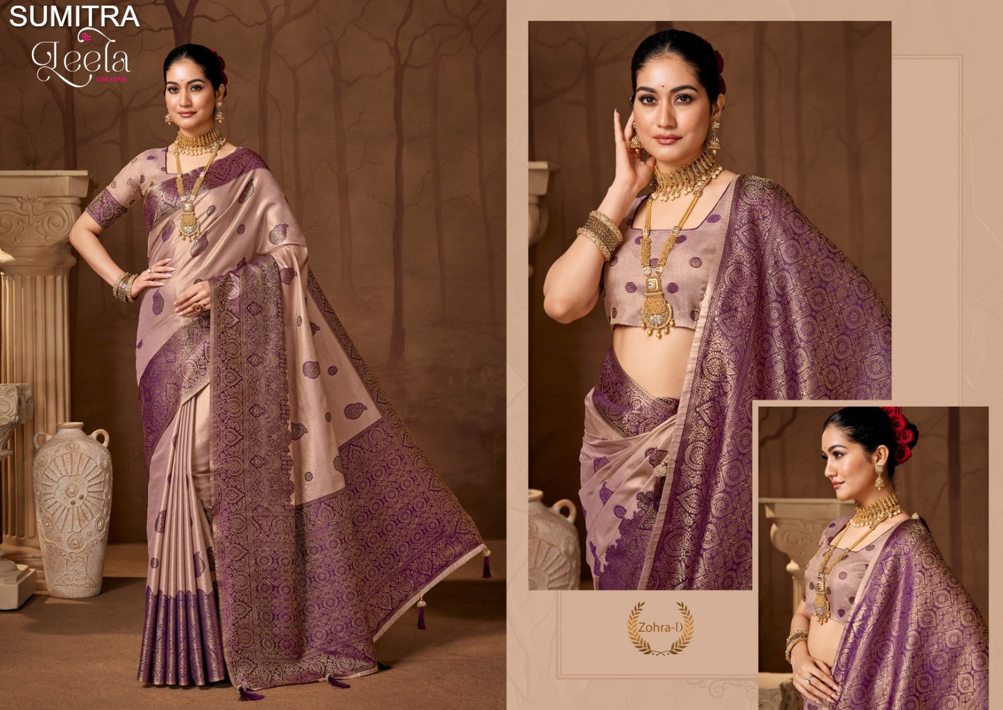 Zohra-D Leela Sumitra Dyed Sarees