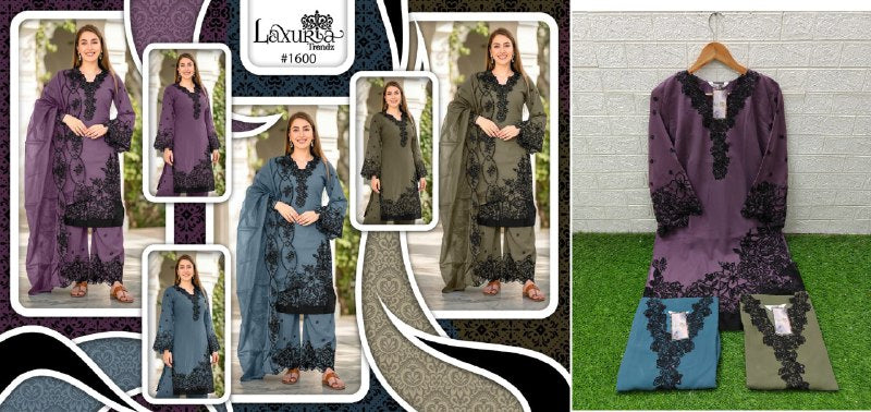 1600 Colours Laxuria Trendz Fox Georgette Pakistani Readymade Suits