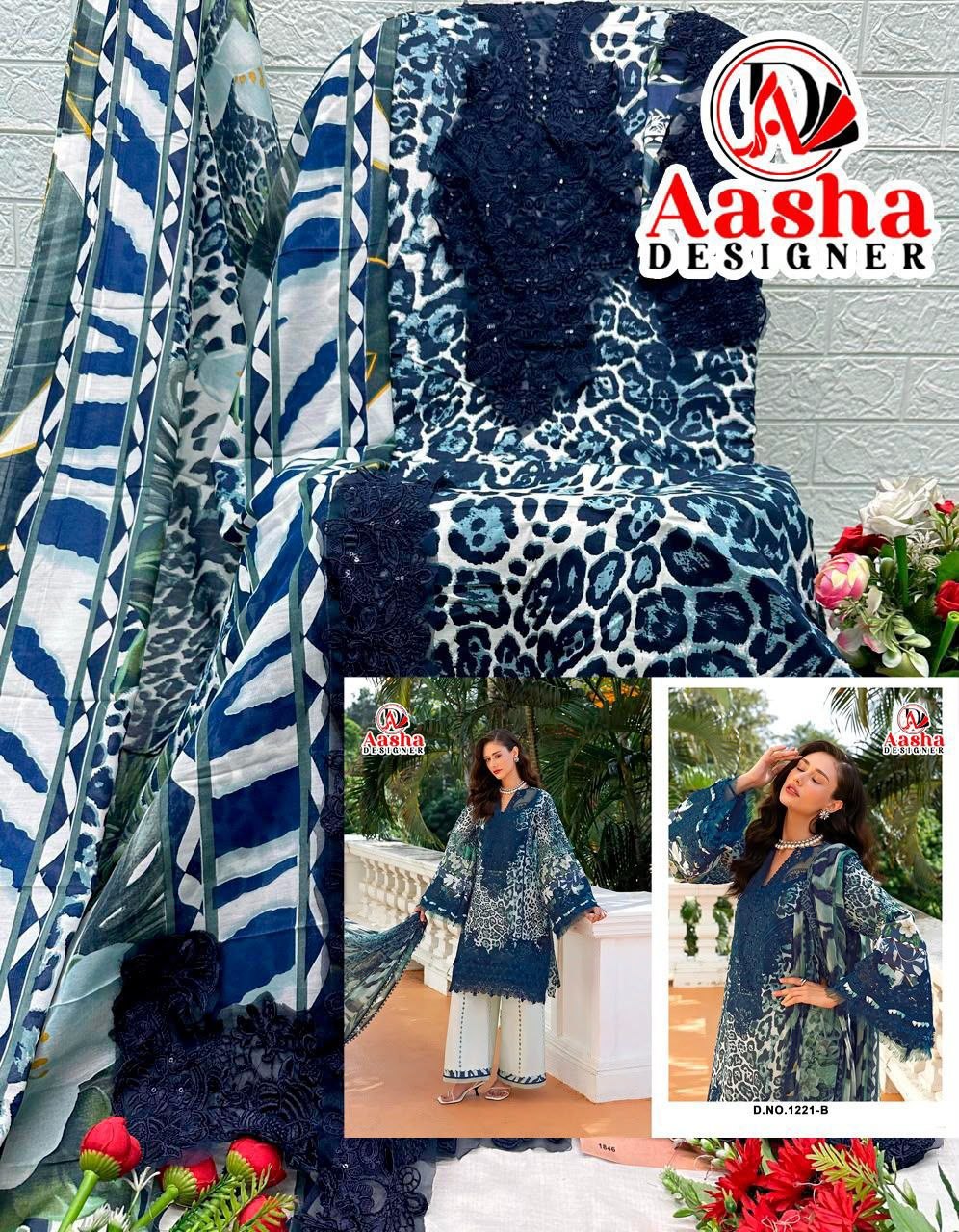 1221-B Aasha Designer Pakistani Salwar Suit
