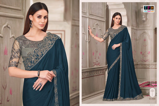 31015 Silver Screen 21 Edition Tfh Sartin Silk Sarees