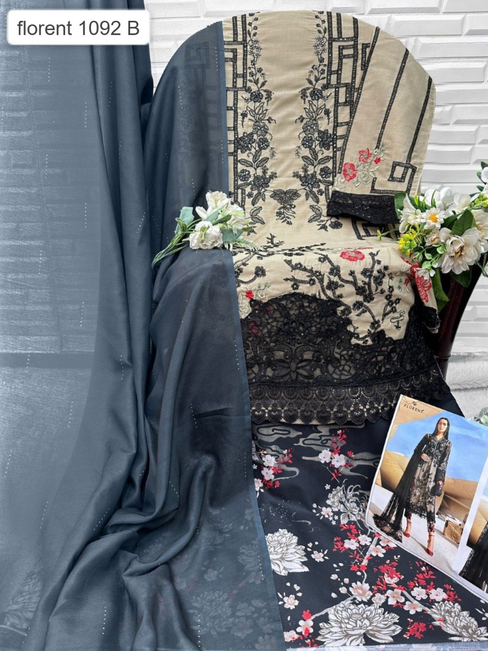 1092-B Florant  Pakistani Salwar Suit