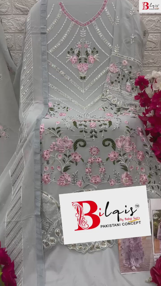 B-67-B Bilqis Embroidered Pakistani Salwar Suits