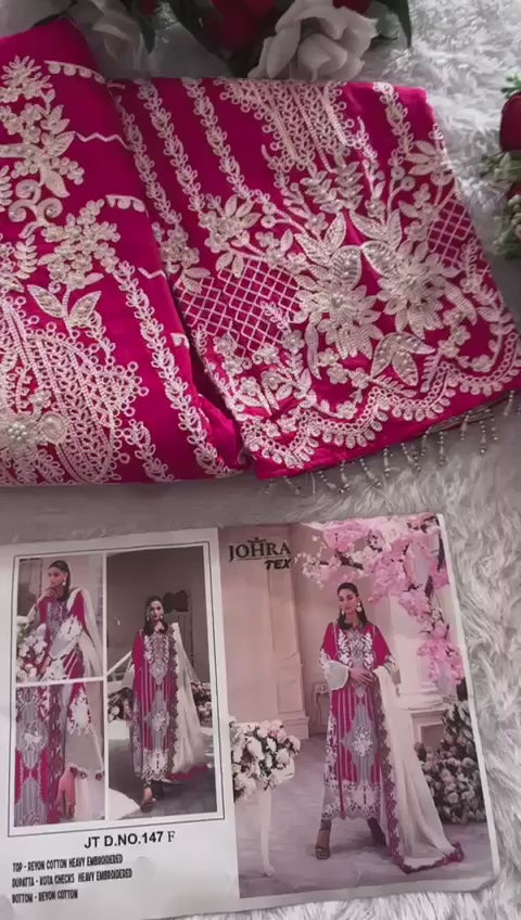 Jt-147F Johra Tex Moti Work Pakistani Salwar Suits