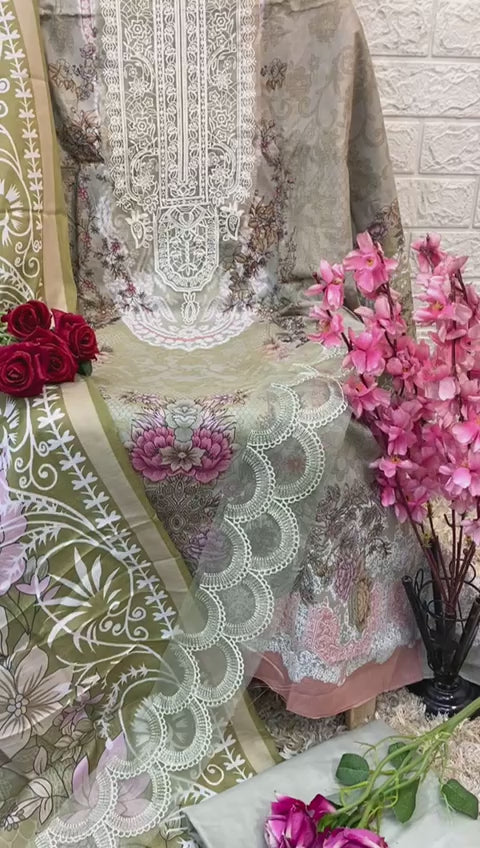 1138B Needle Wonder Vol 9 Aasha Designer Embroidery Work Pakistani Patch Suits