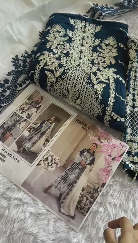 Jt-147E Johra Tex Moti Work Pakistani Salwar Suits