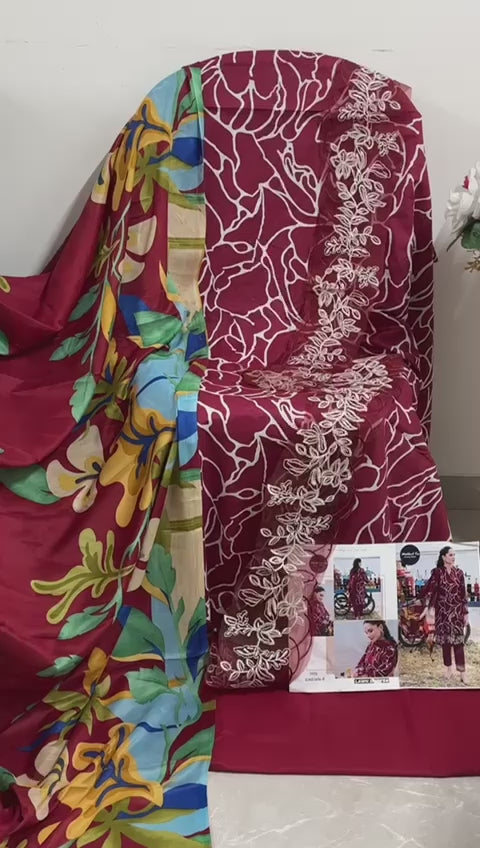 1414E M Basic Mehboob Tex Embroidery Pakistani Patch Suits