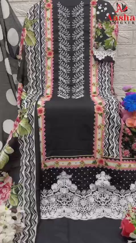 1126-A Aasha Designer Pakistani Patch Suits