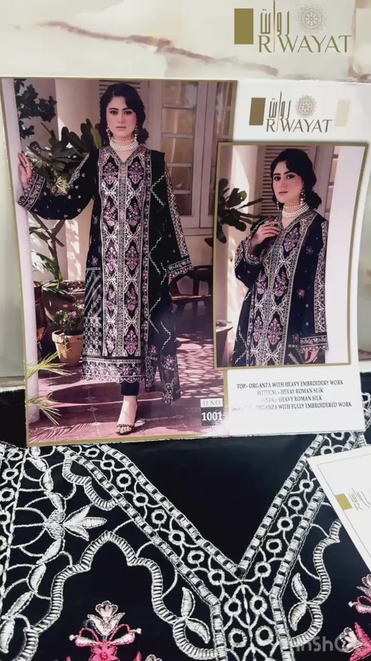1001 Riwayat Organza Pakistani Salwar Suits