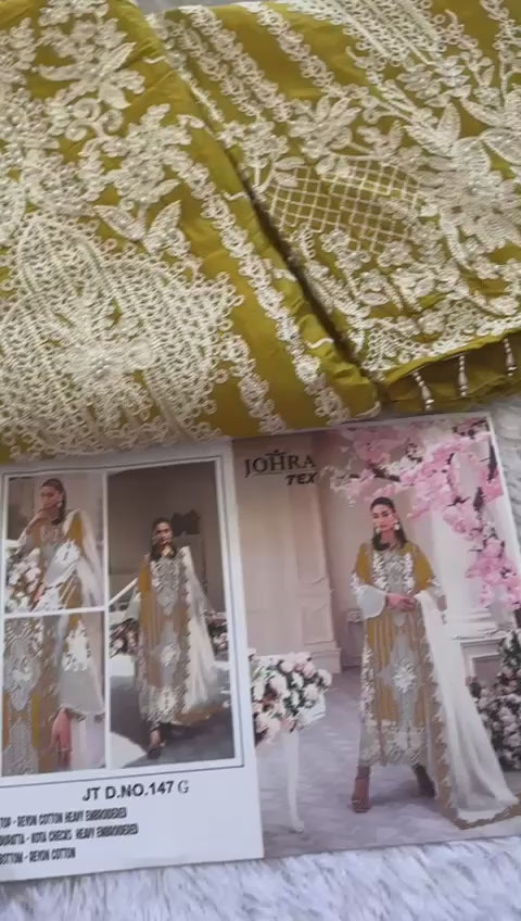 Jt-147G Johra Tex Moti Work Pakistani Salwar Suits