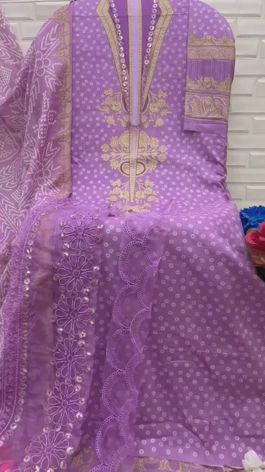 1002D Ezra Cotton Pakistani Patch Suits