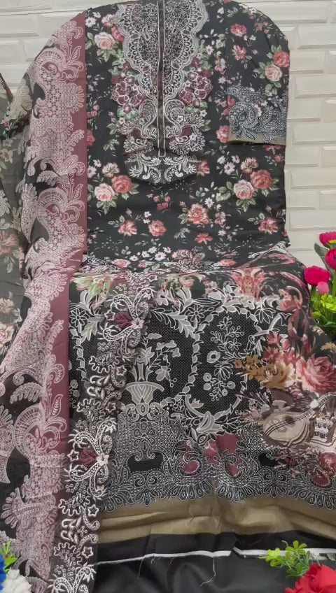 1024A Ezra Cotton Pakistani Patch Suits