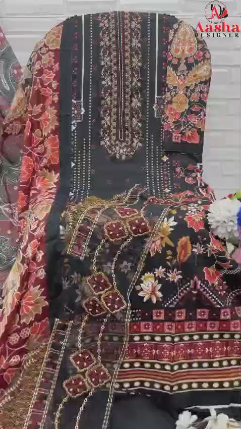 1127 Aasha Designer Embroidery Pakistani Patch Suits