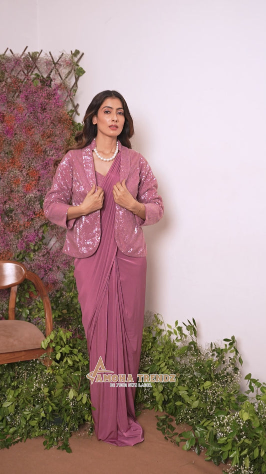 268B Amoha Lycra Ready To Wear Saree